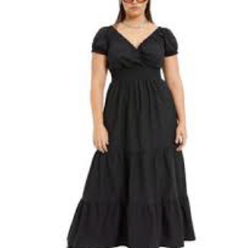 Danielle Bernstein Macy’s Elegant Black Tiered Dr… - image 2